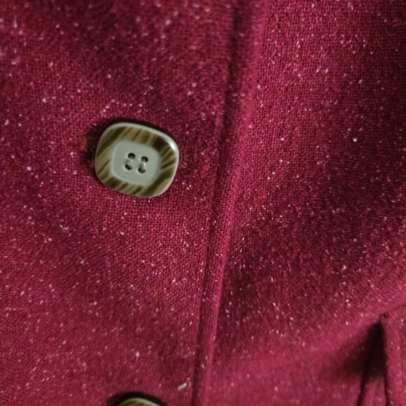 L.L. Bean Vintage Cranberry Speckled Single Breasted Wool Blend Blazer Size XL - Picture 3 of 5